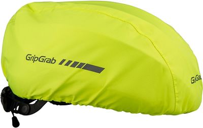 GripGrab Waterproof Hi-Vis Helmet Cover - Hi Vis Yellow - One Size, Hi Vis Yellow